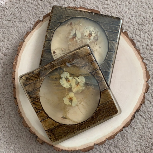 Other - Vintage Dried Flower Coaster Wall Decor